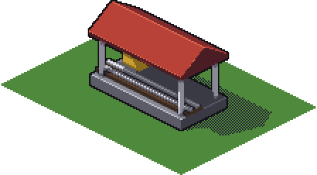 Coaster station on the tile grid